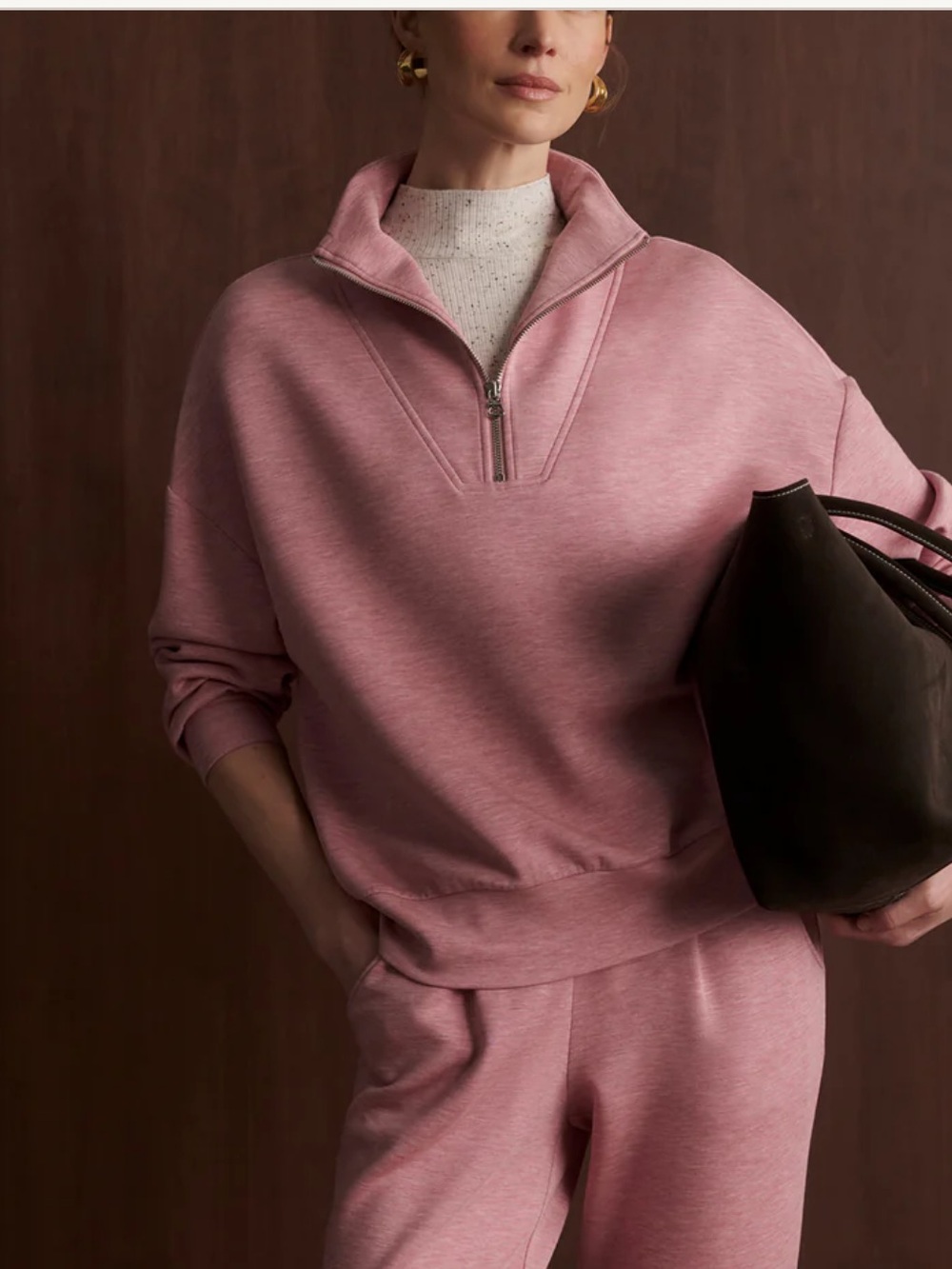 NWT ANTHROPOLOGY Varley Hawley Half-Zip Sweatshirt